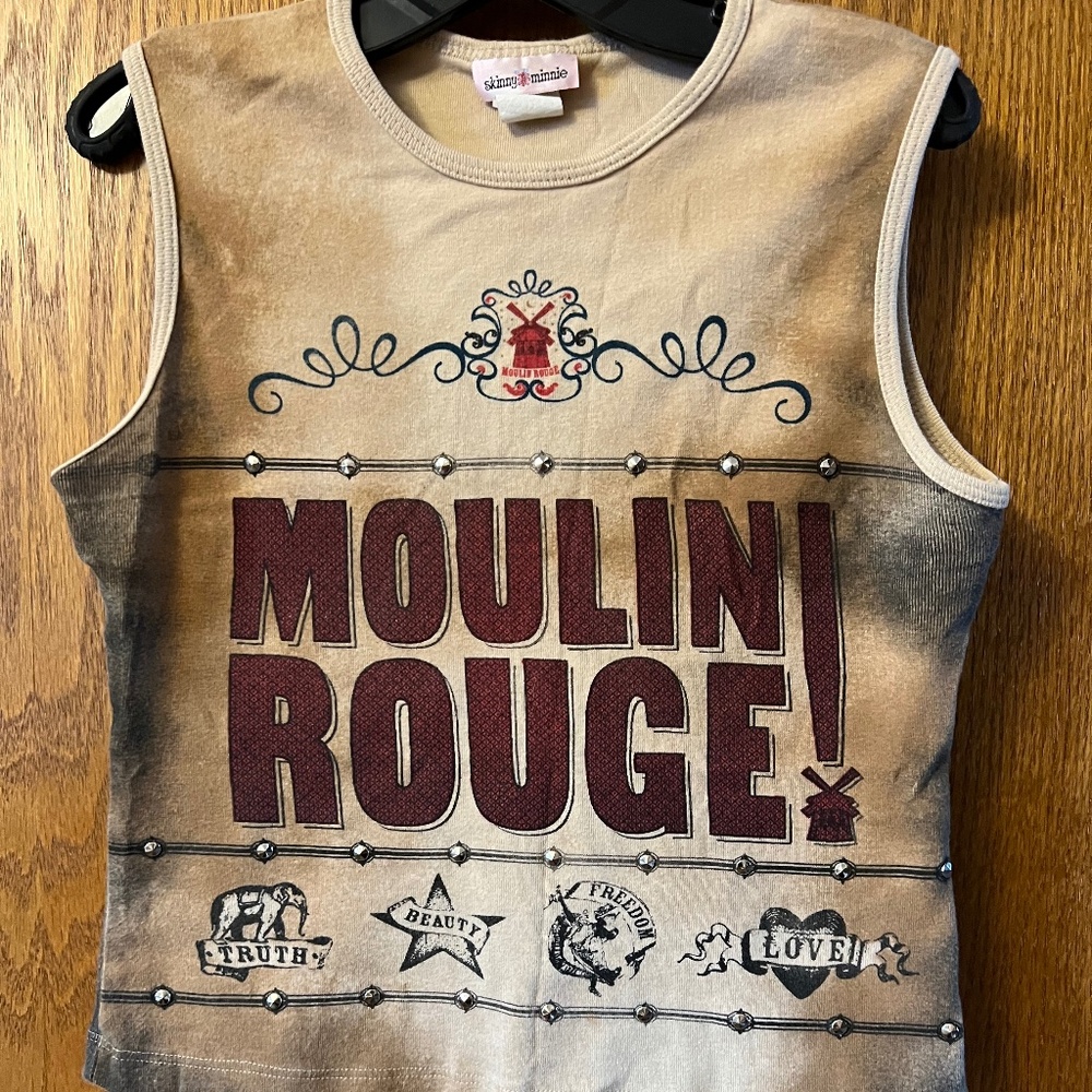 Rare Vintage Moulin Rouge tank by skinnie minnie